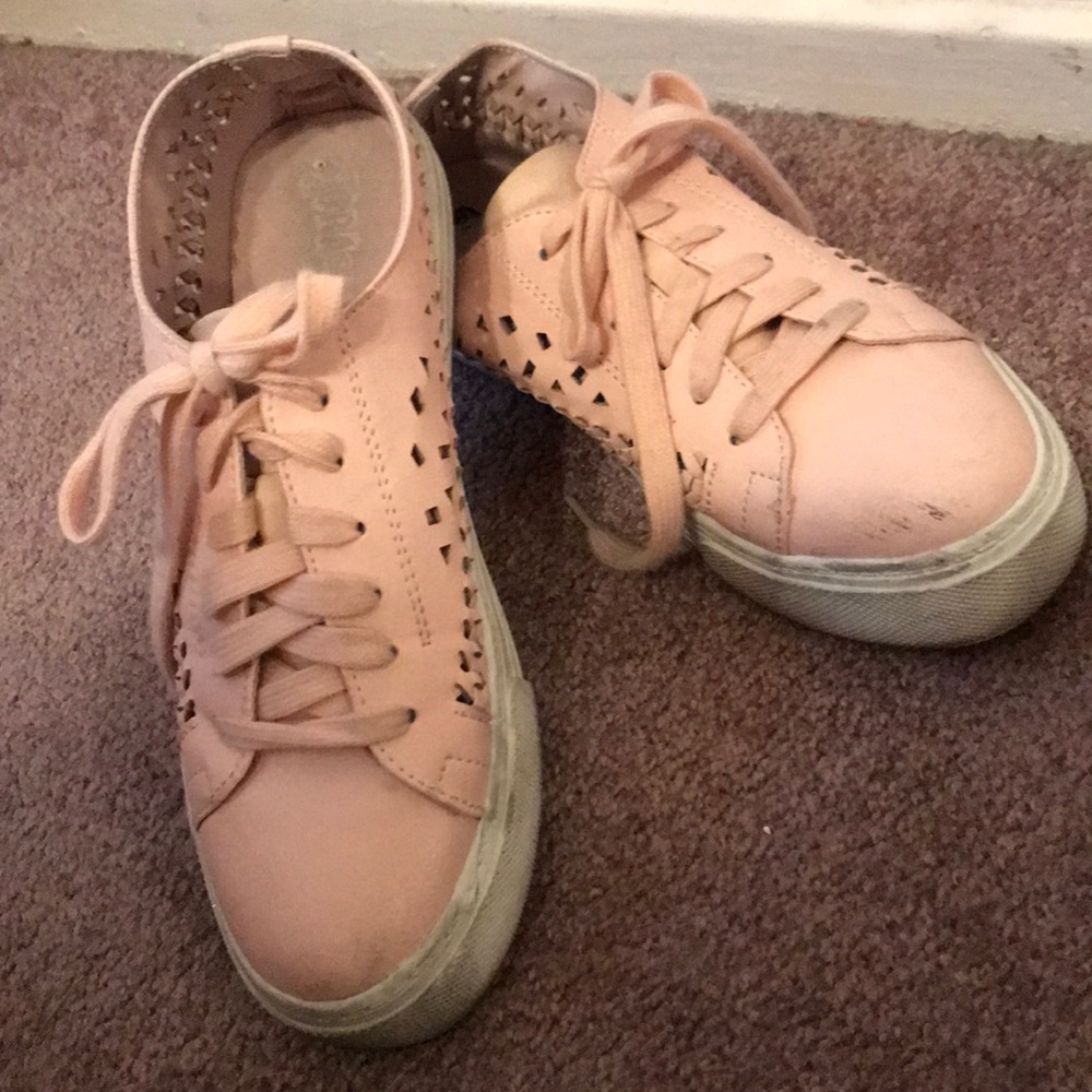 Brash Pink Patterned Sneakers